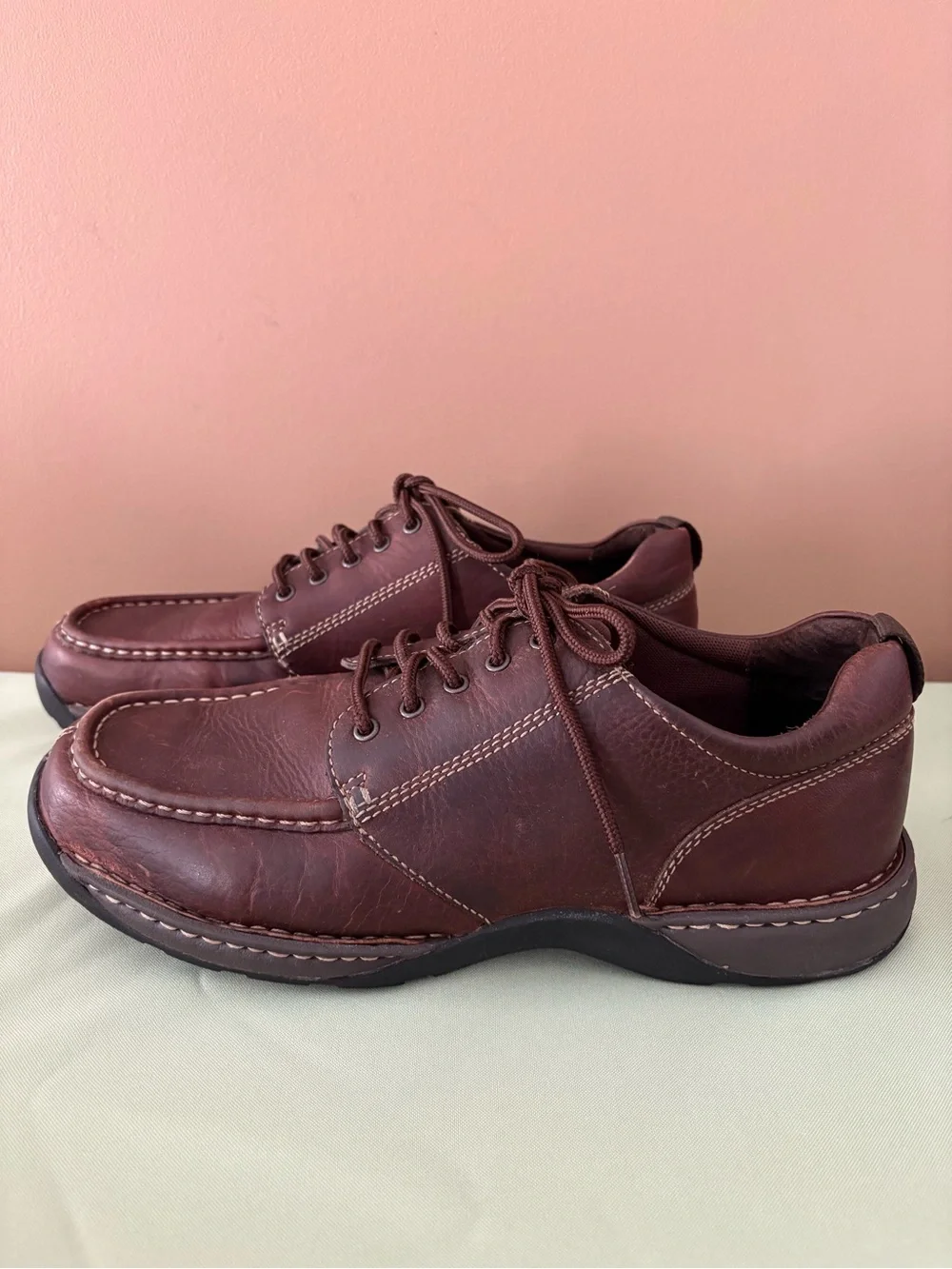 ROCKPORT mens brown leather lace up oxford shoes 12 wide